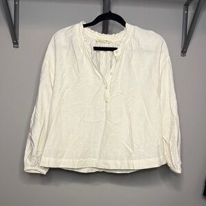 Madewell Women's Cream Blouse